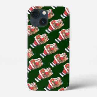 Vintage Santa Claus, Victorian Christmas die cut iPhone 13 Mini Case