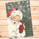 Vintage Santa Claus Victorian Green Stripes Tissue Paper<br><div class="desc">This design may be personalised by choosing the Edit Design option. You may also transfer onto other items. Contact me at colorflowcreations@gmail.com or use the chat option at the top of the page if you wish to have this design on another product or need assistance. See more of my designs...</div>