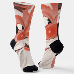 Vintage Santa Claus with Reminder String on Finger Socks