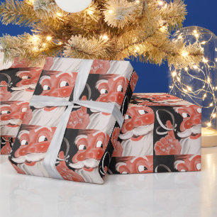Vintage Santa Claus with Reminder String on Finger Wrapping Paper