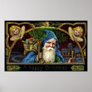 Vintage Santa Claus with Toys 3 Poster