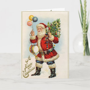 Vintage Santa Clause Christmas Greeting Invitation