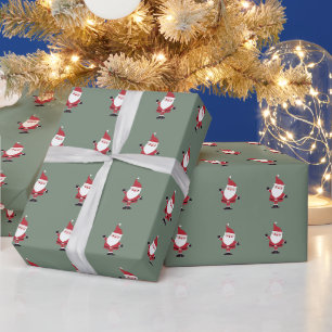 Vintage Santa Clause Christmas Wrapping Paper