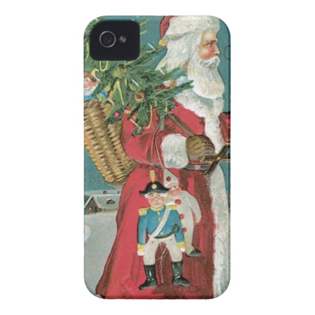 Vintage Santa Clause in the Snow Case-Mate iPhone Case (Back)
