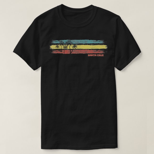 Vintage Santa Cruz Retro Surfer Beach Santa Cruz C T-Shirt (Design Front)