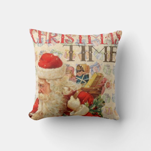Vintage Santa Cushion (Front)