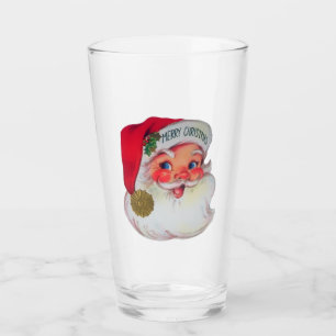 Vintage Santa Drinking Glass