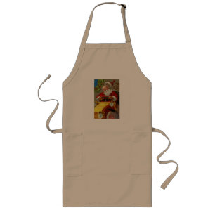 Vintage Santa Driving a Yellow Car Apron