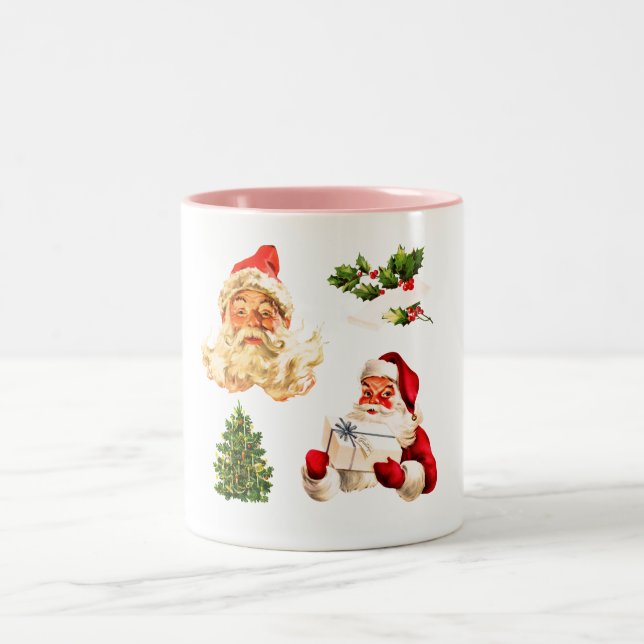 Vintage Santa Face Mugs (Center)