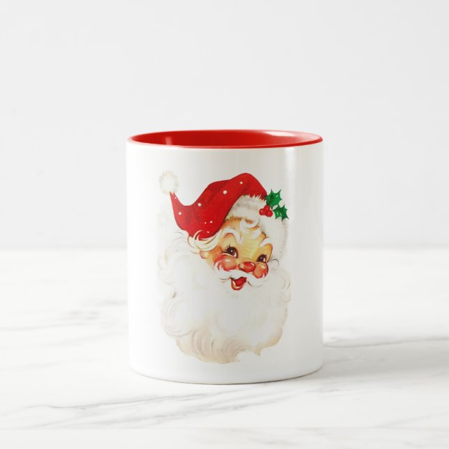Vintage Santa Face Mugs (Center)