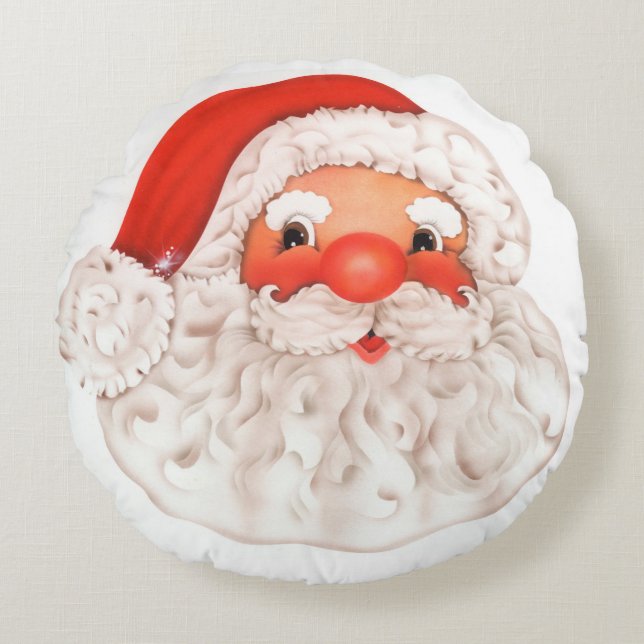 Vintage Santa face pillow (Front)
