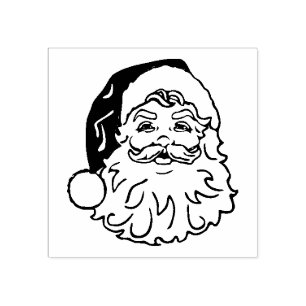 Vintage Santa Face Rubber Stamp