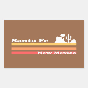 Vintage Santa Fe New Mexico Rectangular Sticker
