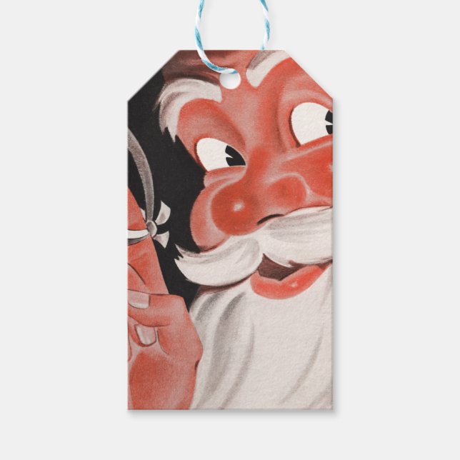 Vintage Santa Gift Tag (Front)