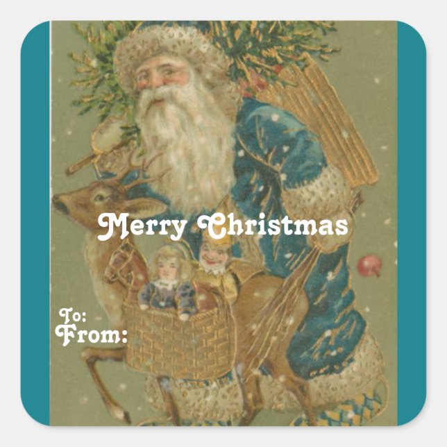 Vintage Santa Gift Tag (Front)