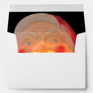Vintage Santa head lit up Envelope