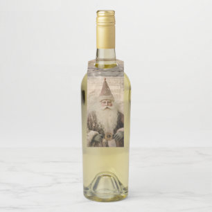 Vintage Santa Holiday Bottle Tag