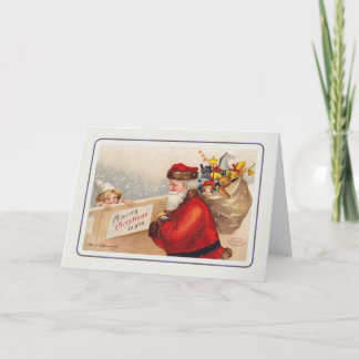 Vintage Santa Holiday Card