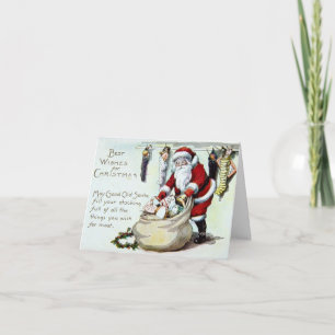 Vintage Santa Holiday Card