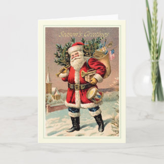 Vintage Santa Holiday Card