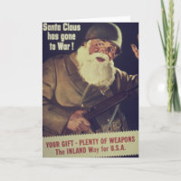 Vintage Santa is Going to War Poster