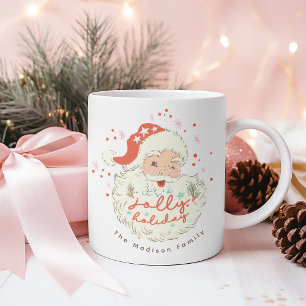 Vintage Santa Jolly Holiday Gift Coffee Mug