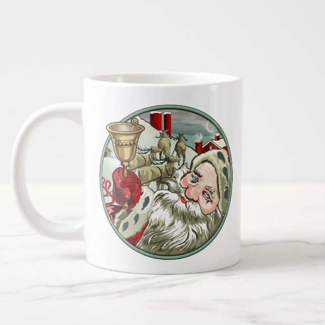 Vintage Santa Jumbo Mug (Left)