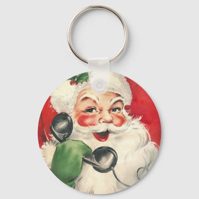 Vintage Santa Key Ring (Front)