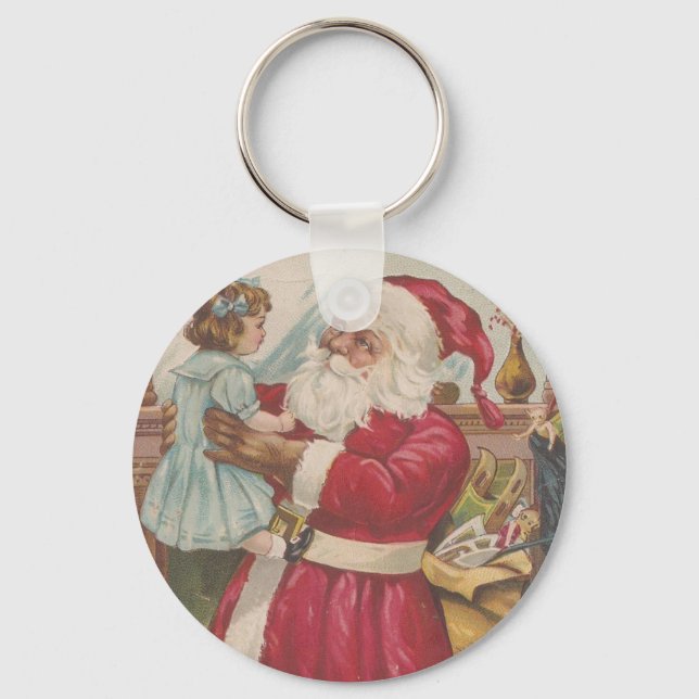 Vintage Santa Key Ring (Front)