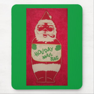Vintage Santa Mail Bag Mouse Mat