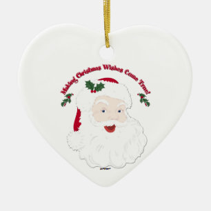 Vintage Santa Making Christmas Dreams Come True! Ceramic Tree Decoration