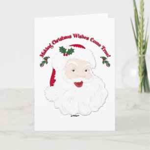 Vintage Santa Making Christmas Dreams Come True! Holiday Card