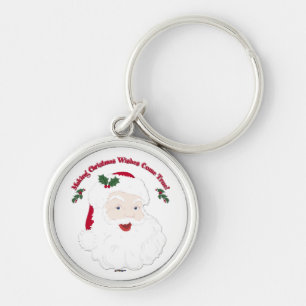 Vintage Santa Making Christmas Dreams Come True! Key Ring