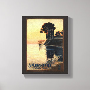 Vintage Santa Margherita Travel Advertisement Canvas Print