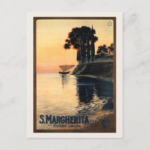Vintage Santa Margherita Travel Advertisement Postcard