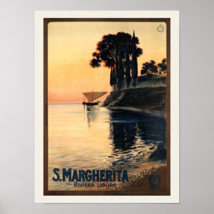 Vintage Santa Margherita Travel Advertisement Poster
