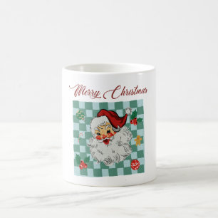 Vintage Santa Merry Christmas Design Coffee Mug