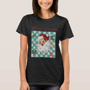 Vintage Santa Merry Christmas Design T-Shirt
