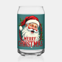 Vintage Santa Merry Christmas Illustration Patten
