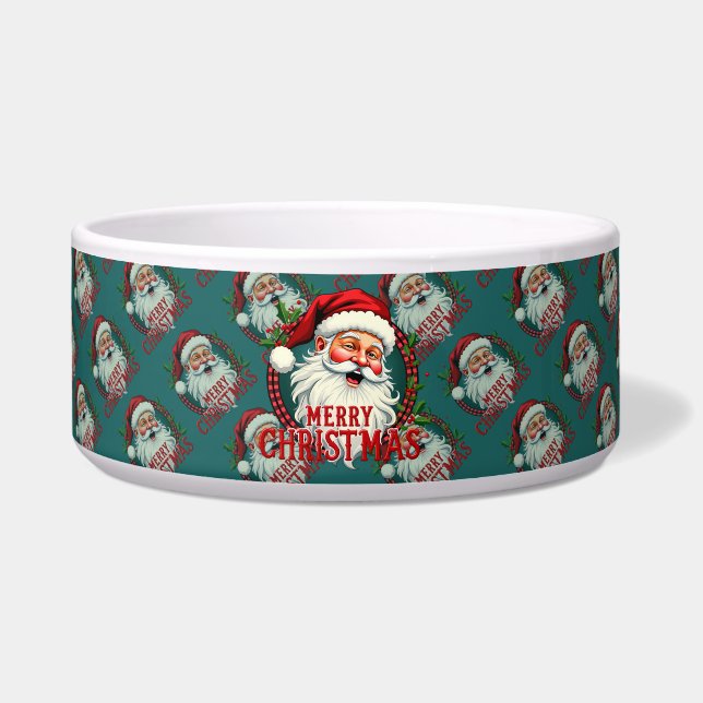 Vintage Santa Merry Christmas Illustration Pattern (Front)