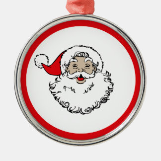 Vintage Santa Metal Tree Decoration