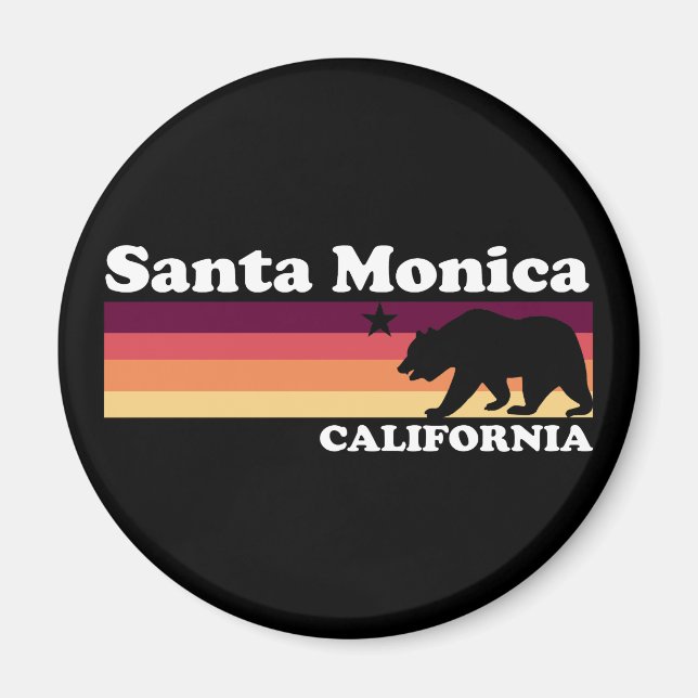 Vintage Santa Monica California Magnet (Front)