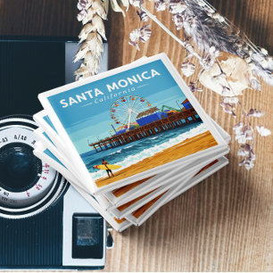 Vintage Santa Monica California Magnet