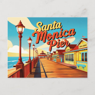 Vintage Santa Monica, California Postcard