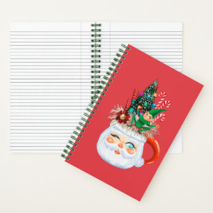 Vintage Santa Mug Red Notebook