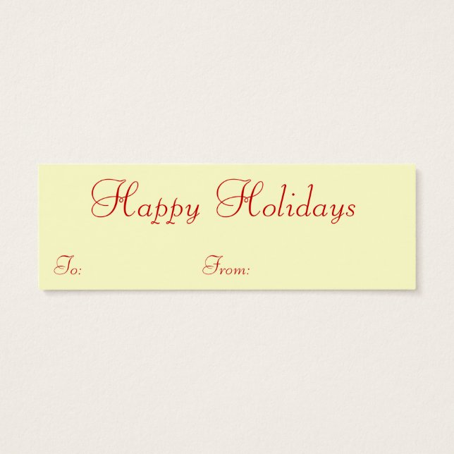 Vintage Santa Name Tag or Gift Tag (Back)
