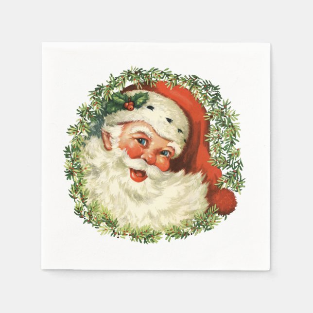 Vintage Santa Napkin (Front)