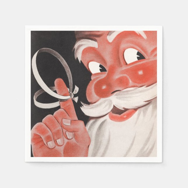 Vintage Santa Napkin (Front)