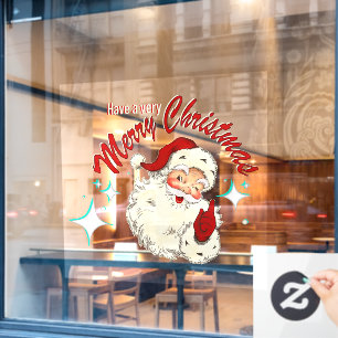 Vintage Santa No 4 Window Cling