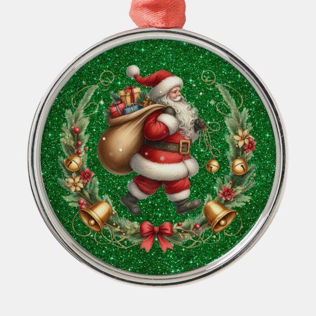 Vintage Santa Ornament (Front)